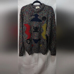 Men`s Vintage Hugo Boss Sweater Pullover Multicolor Size 38.